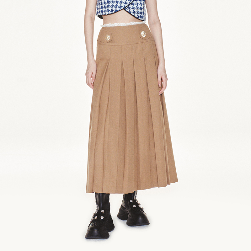 lefame长款长裙半身裙