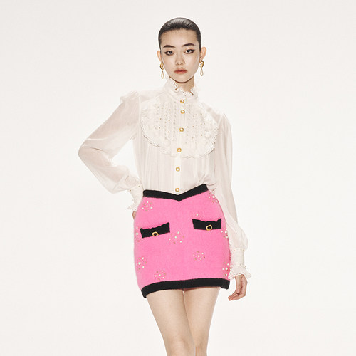 lefame优雅港风长袖衬衫