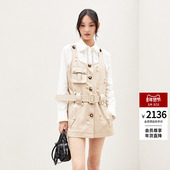 lefame拉飞姆2026春季 华丽珍珠贝壳吊坠装 饰背心裙