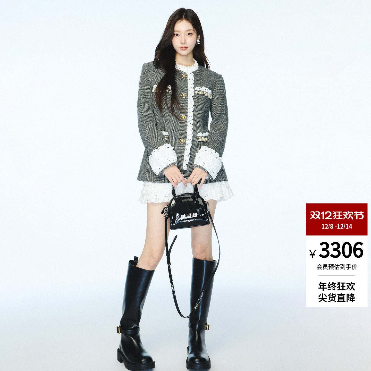 LEFAME纯羊毛中长款长外套