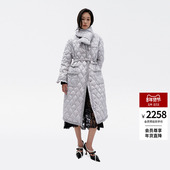 lefame拉飞姆冬季 显瘦 羽绒服女修身 老钱风中式 提花廓形高端长款