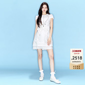 宫廷钉珠连衣裙 高级气质百搭两件式 lefame拉飞姆春季 新款