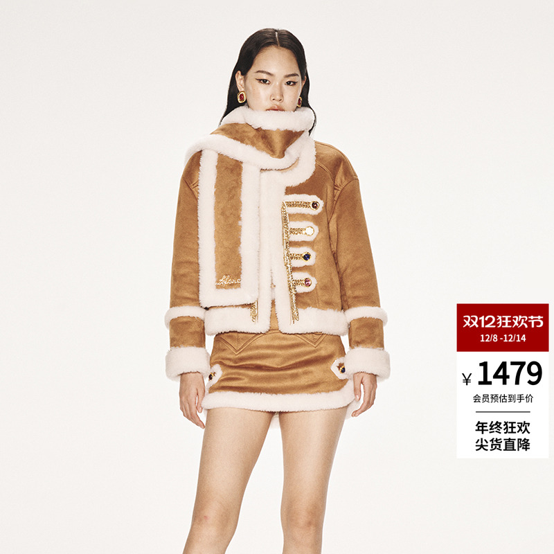 lefame常规H版型皮草外套