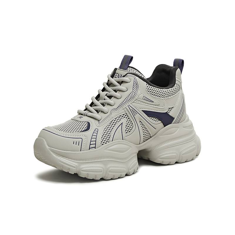 天美意厚底老爹鞋复古运动鞋女系带休闲鞋2025秋新款BL112DM5