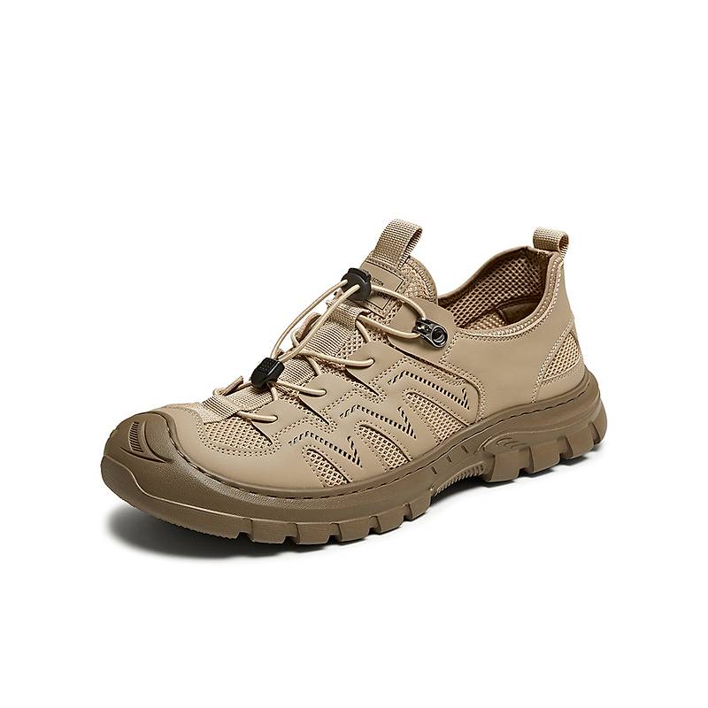 百思图2025夏商场新款网面透气户外涉水溯溪鞋厚底男凉鞋51518BL5