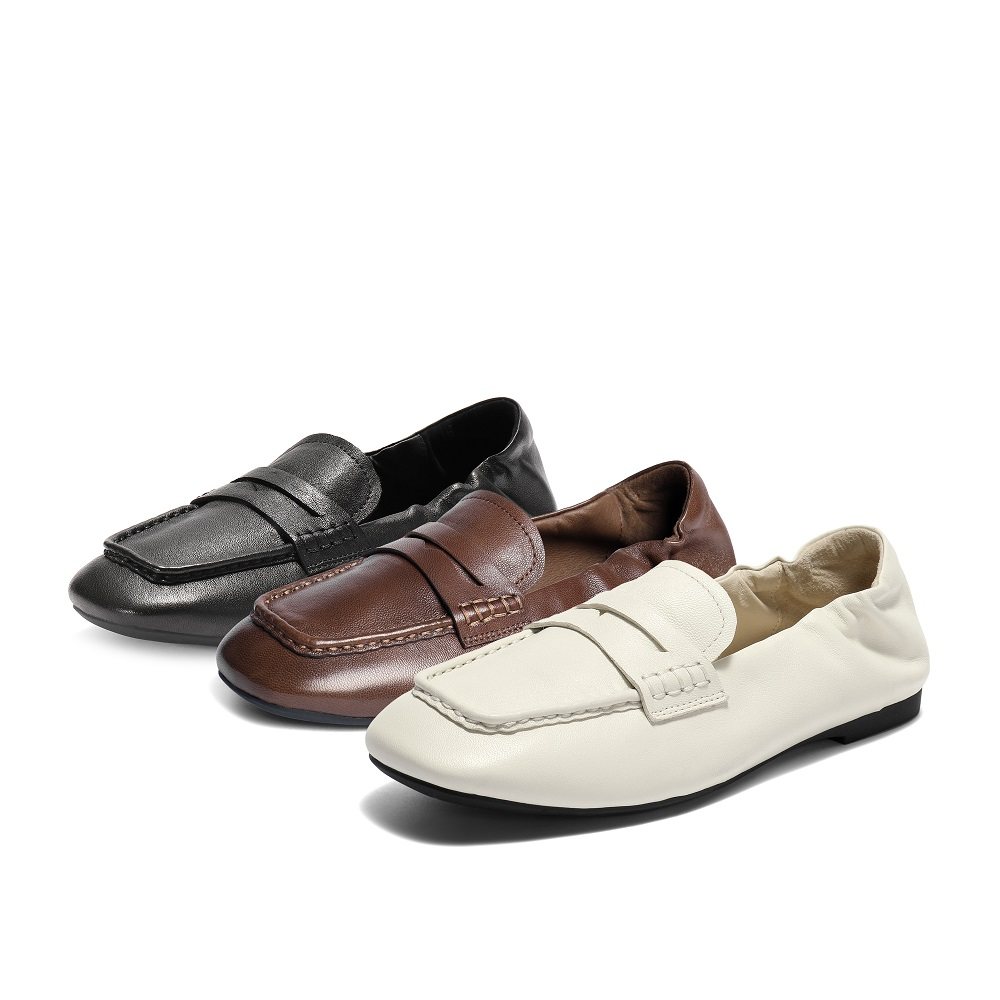 森达乐福鞋女25秋新超软羊皮豆豆鞋一脚蹬平底通勤休闲鞋ZTH06CA5,女鞋,乐福鞋（豆豆鞋）,淘宝优惠券,粉丝福利购,淘宝优惠卷