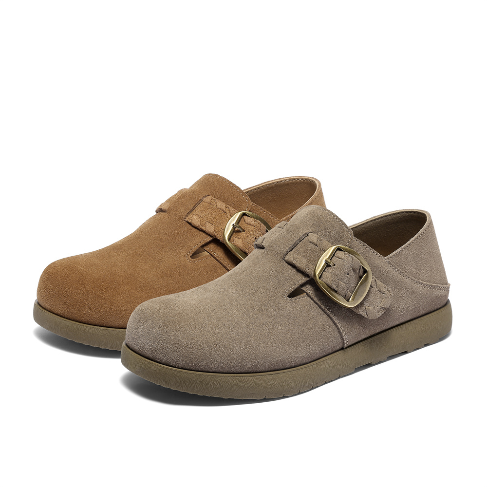 森达全包真皮勃肯鞋女25新款秋商场同款舒适平底休闲鞋XUC01CM5