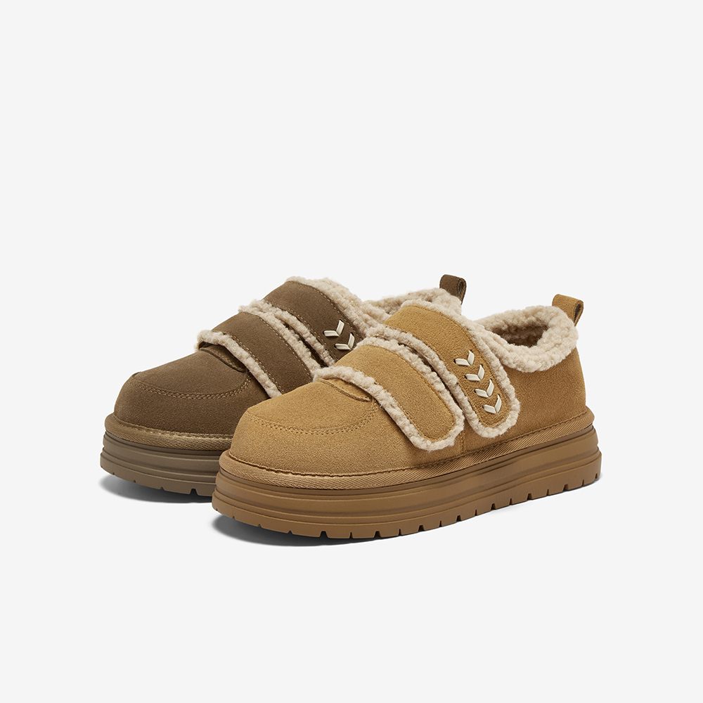 【曲奇可颂】百思图2025冬季新款毛毛鞋棉鞋女厚底雪地靴W2518DM5