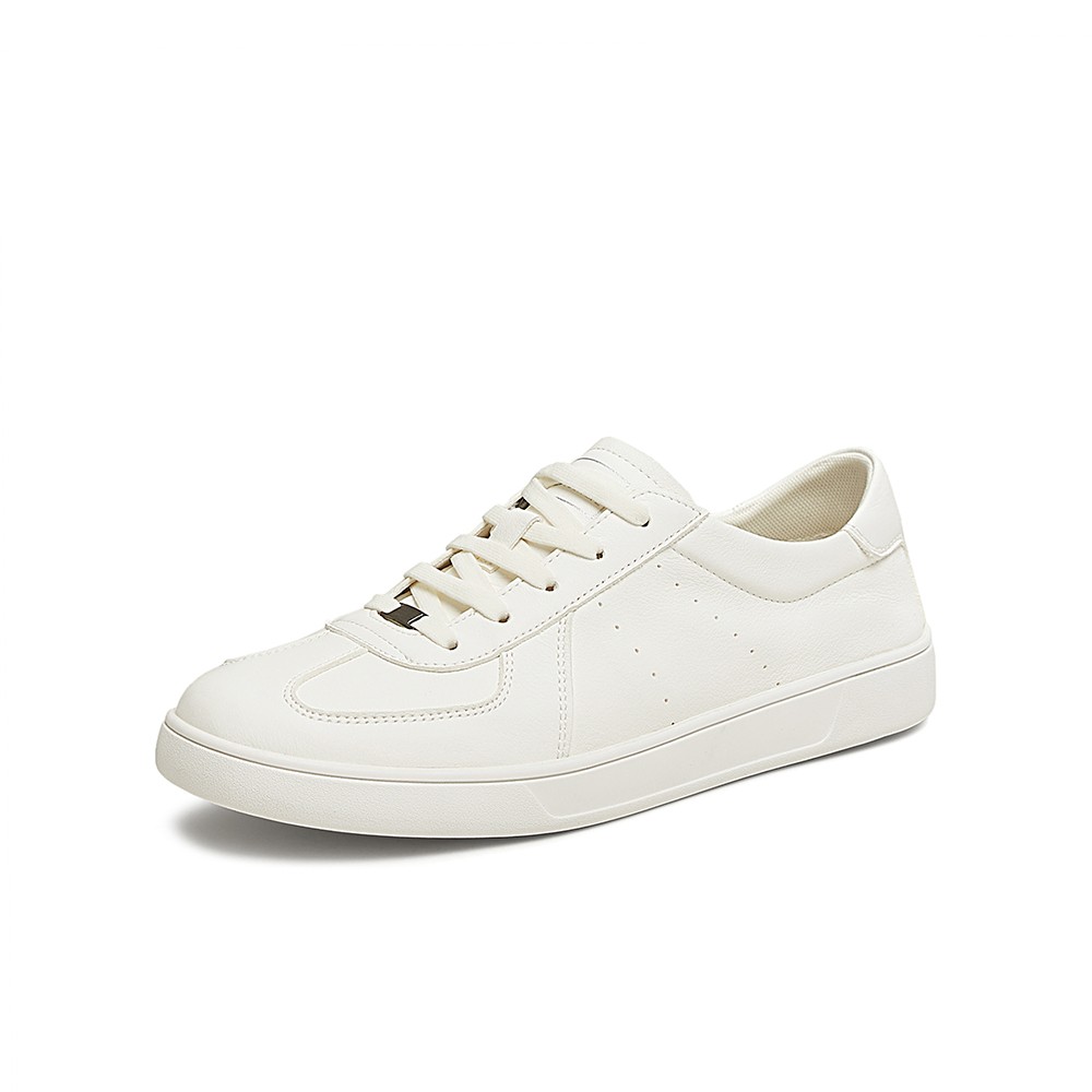 百思图2025春季新款商场同款简约运动小白鞋平跟男休闲鞋L700DAM5