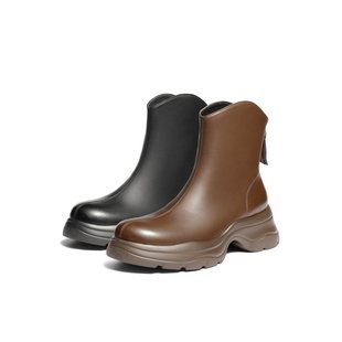 森达弹力靴女2025冬新商场同款 厚底显瘦休闲中筒靴XSX01DZ5