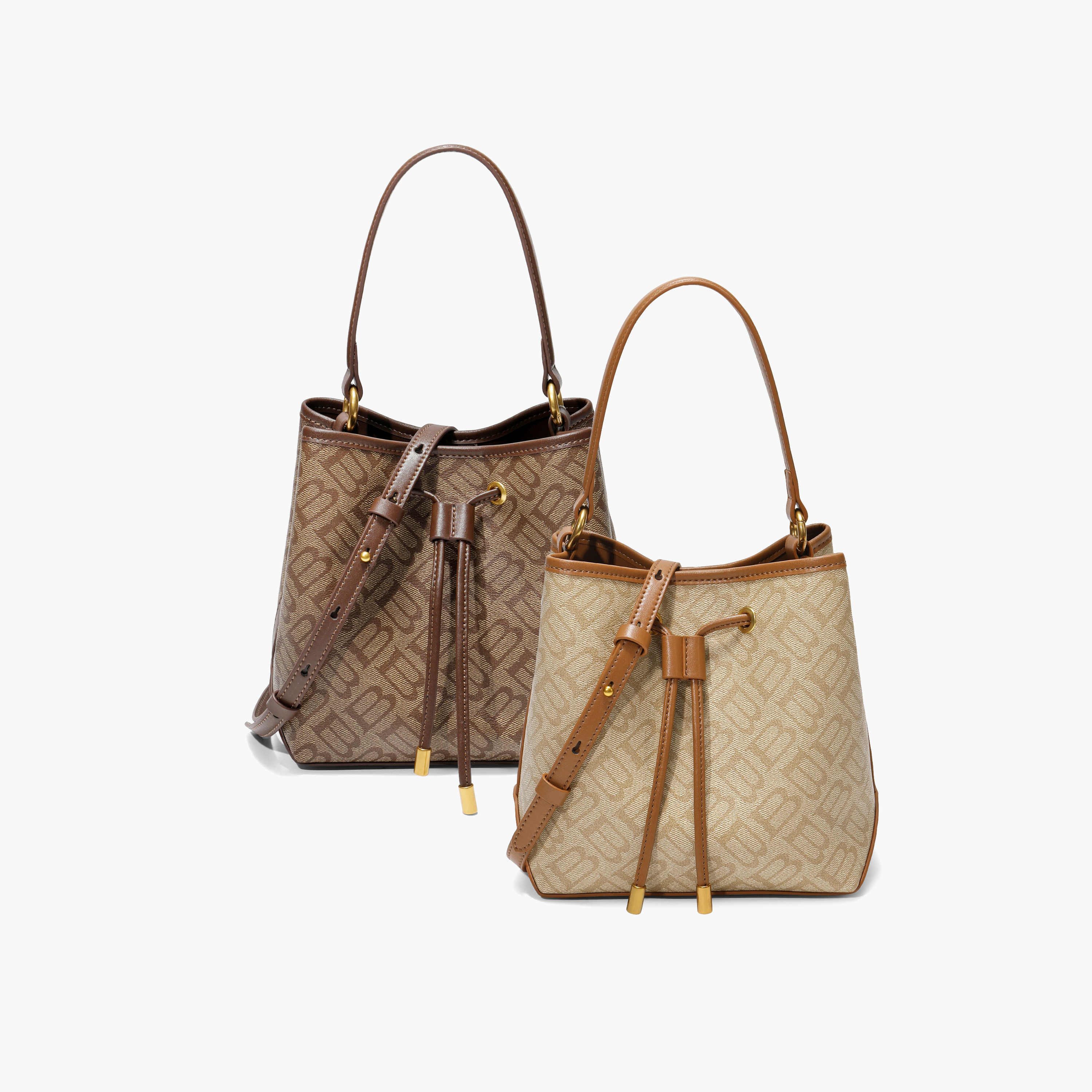 百丽包包女2025秋新覆古休闲单肩斜挎手提菜篮子水桶包X2052DX5