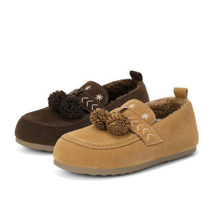 XTM01DA5 保暖真皮毛绒雪地靴棉鞋 森达松果毛毛鞋 女25冬新商场同款