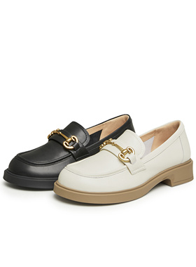 天美意平底英伦乐福鞋复古单鞋女一脚蹬小皮鞋2024春新款COY11AA4