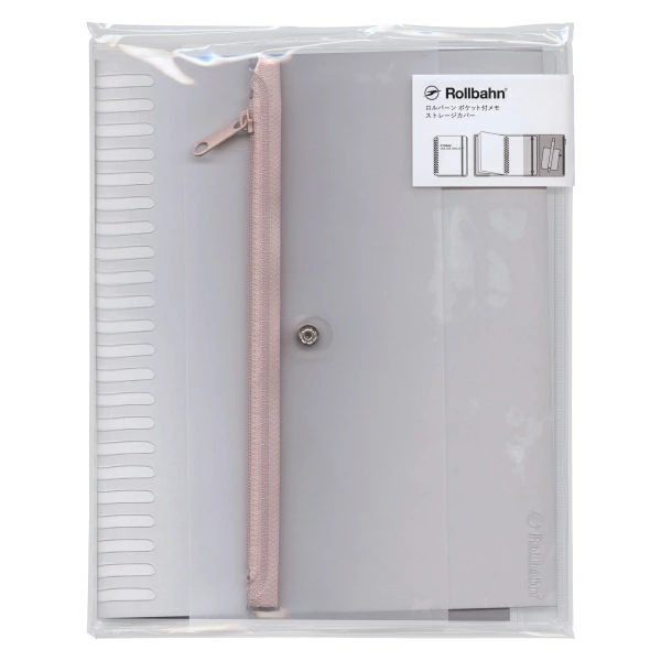 予定2周左右发~日本Rollbahn 笔记本PVC口袋保护袋 带拉链