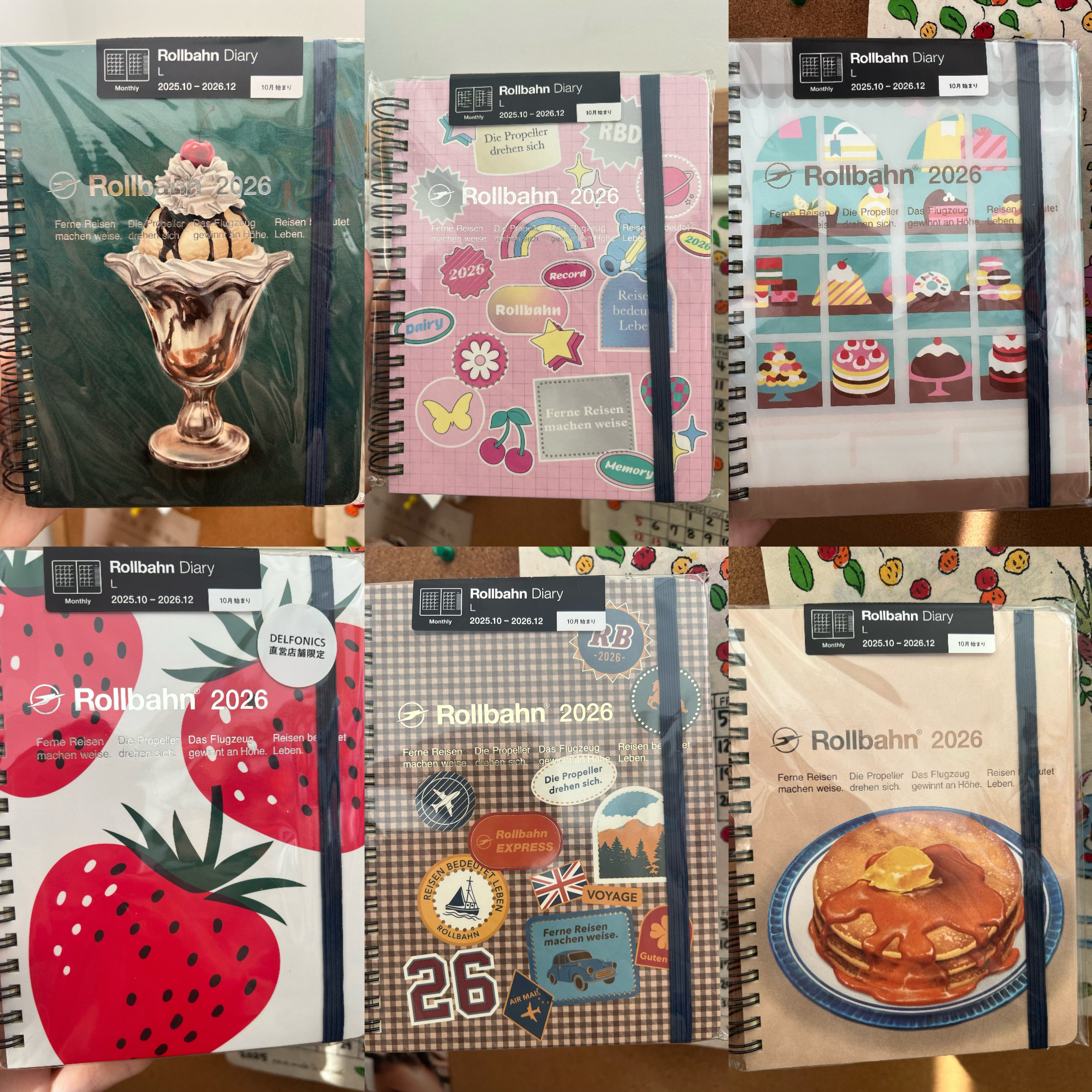 现货！日本Rollbahn Diary 2026年手账本 L码 2025/10-2026/12