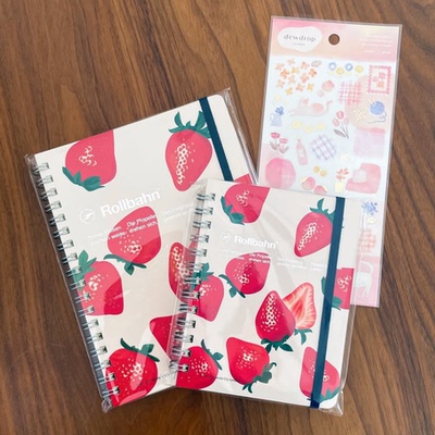 日本rollbahn 博多市限定小草莓封面笔记本 L 140页