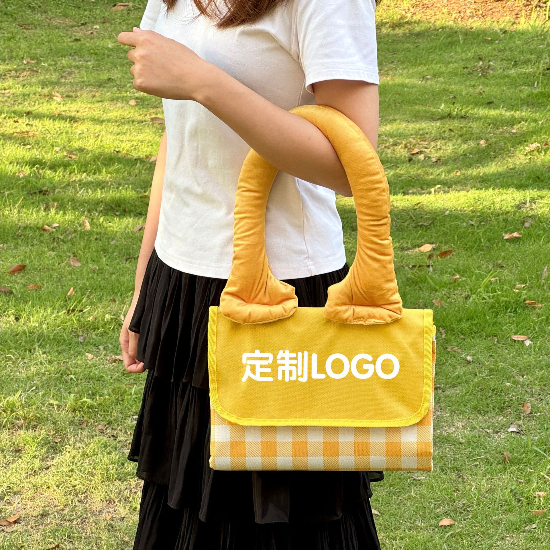 界者异形手提牛津布野餐垫ogo防潮垫加厚防水春游野餐布定做尺寸