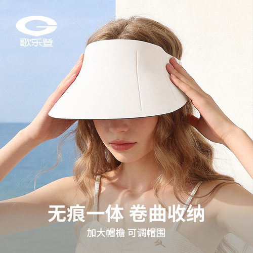 夏季新款防晒帽子女户外遮阳防紫外线大帽檐空顶可折叠无痕XZ319
