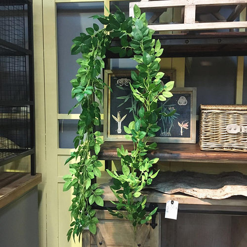 仿真藤蔓植物绿叶缠绕吊顶装饰