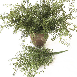 仿真植物背景墙插花把束绿植塑料叶子餐厅客厅装饰蕨类假千叶吊兰