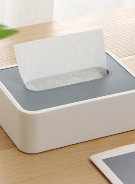 纸巾盒客厅白色抽纸盒 茶几卧室浴室桌面简约餐巾纸收纳盒