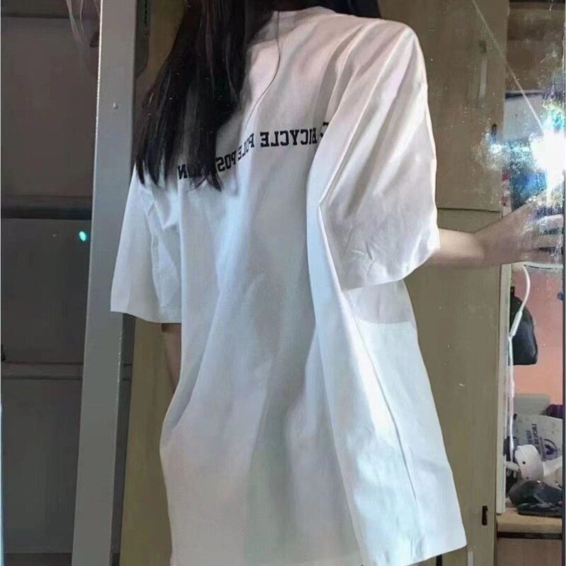 白体t恤女220克重磅纯棉简约夏季情侣宽松oversize潮短白色t恤女