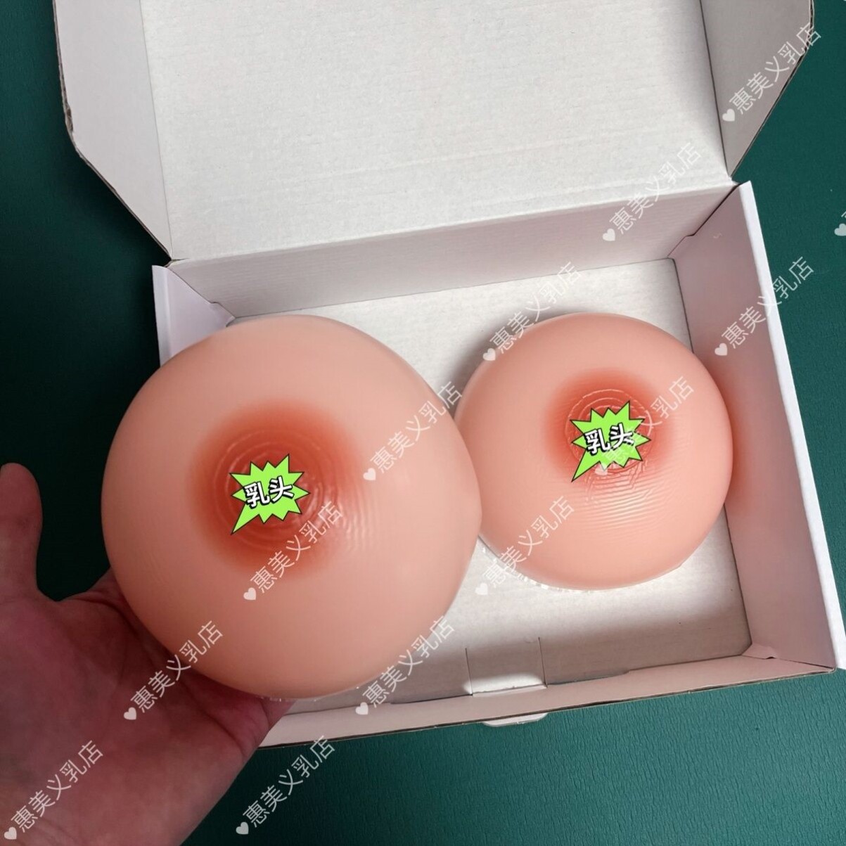 假乳房逼真圆形CD分体变装义乳伪娘男用自粘硅胶假乳男变女扮装假