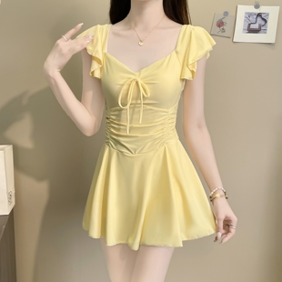 遮肉显瘦学生保守绝美高级感温泉泳装 连体裙式 爆款 泳衣女2025新款