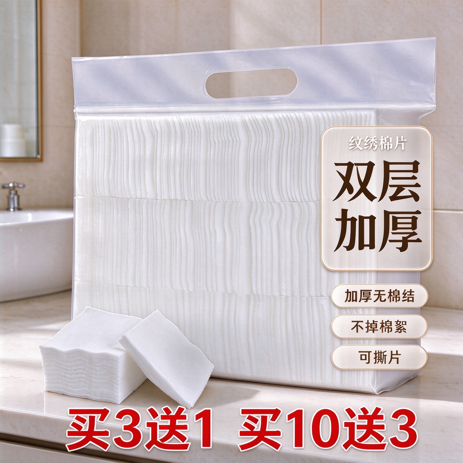 纹绣加厚棉片不掉絮双层加厚棉片美容院专用卸妆棉脱脂棉纹眉擦拭