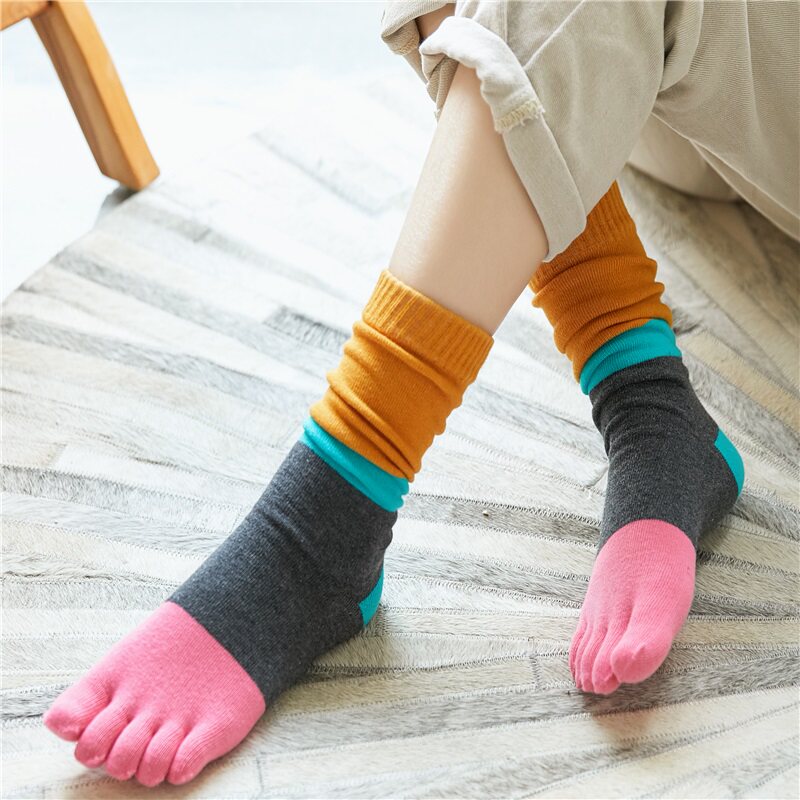 蓝姿欣五指袜堆堆袜精梳棉女中长筒袜韩国学院风堆袜高筒袜子,女士内衣/男士内衣/家居服,长筒袜,淘宝优惠券,粉丝福利购,淘宝优惠卷