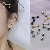 拧扣螺丝耳蜗耳钉女双头简约小巧2025新款 潮侧耳骨钉细针耳环男