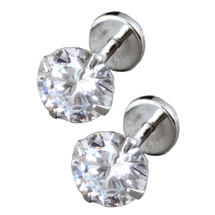 平底螺丝耳钉女925纯银针新款养耳洞超闪短杆细针耳蜗耳骨钉耳饰