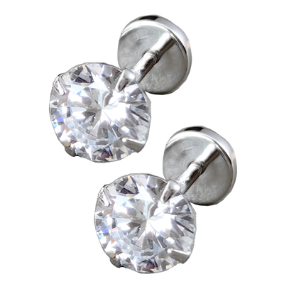 耳钉女纯银短杆细针耳蜗耳骨钉