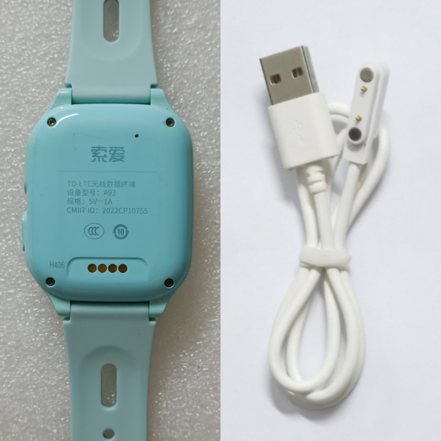 适用索爱A93儿童电话手表充电线手表电源线充电器硅胶手表带C3