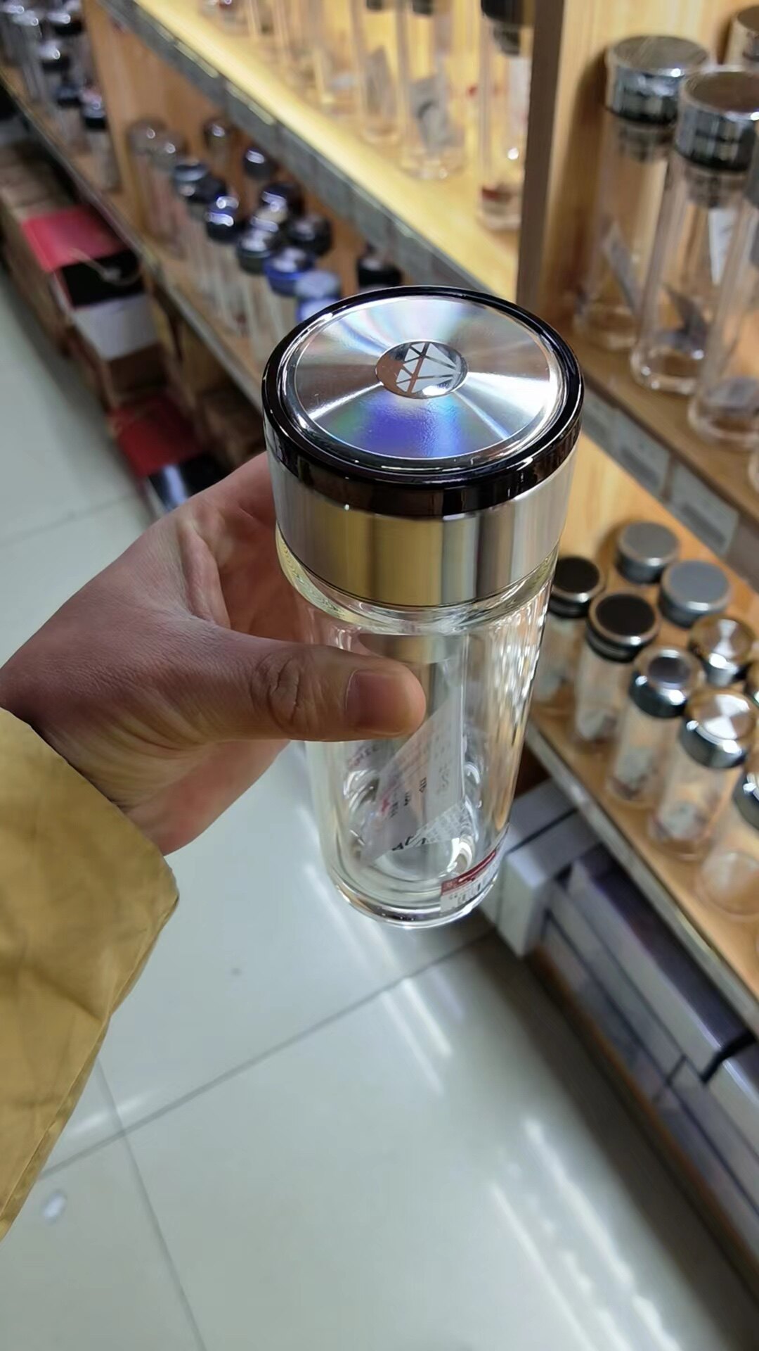 水中神双层玻璃杯精品泡茶杯耐高温透明防爆水杯车载商务男士杯子