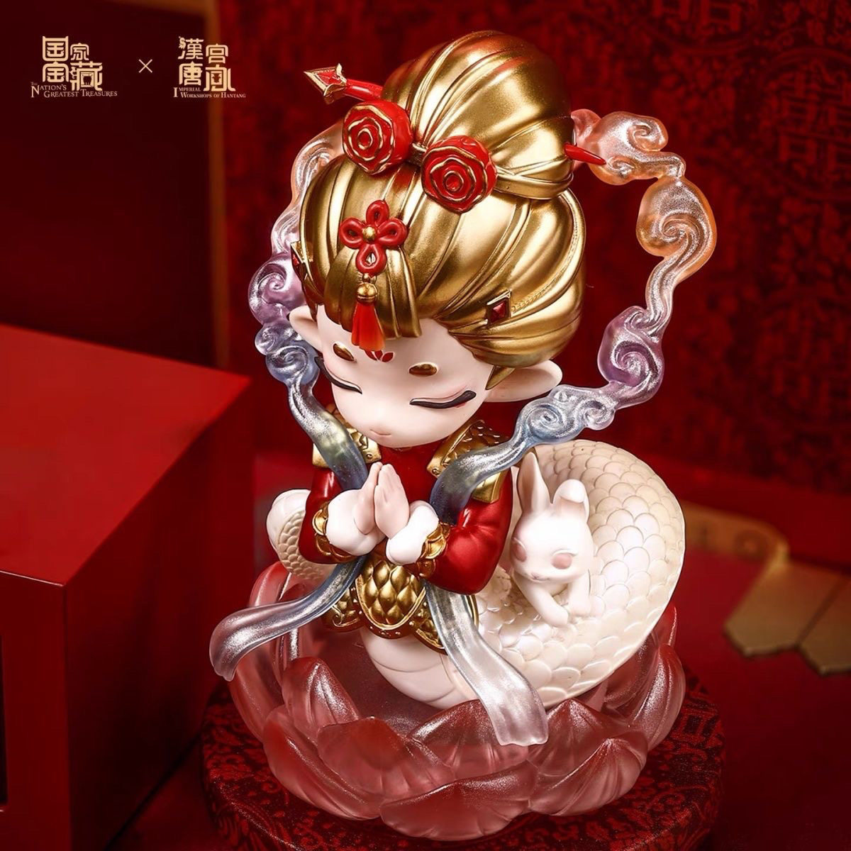 国家宝藏x汉唐宫办灵蛇赐福玩偶摆件生肖蛇公仔兔吉祥吴遂将军吉图片