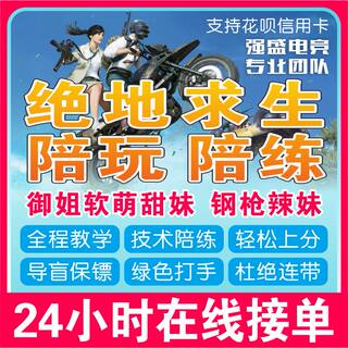 绝地求生PUBG陪玩内部导盲犬保镖定级赛竞技娱乐专业车队上分