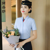空乘面试职业装 女白衬衫 工作服银行酒店前台南航空姐制服衬衣套裙