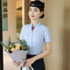 空乘面试职业装 女白衬衫 工作服银行酒店前台南航空姐制服衬衣套裙