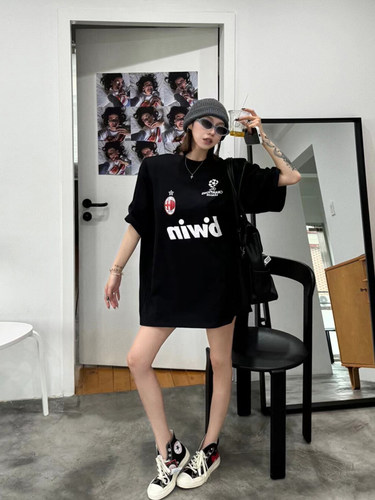 短袖中长款潮牌宽松大版