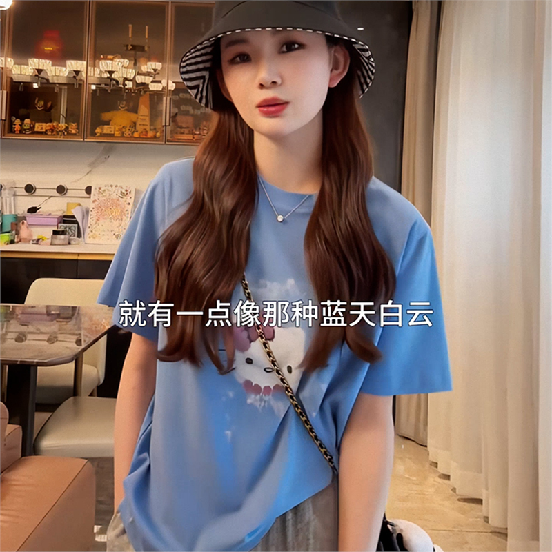 爆款印花圆领纯棉短袖t恤