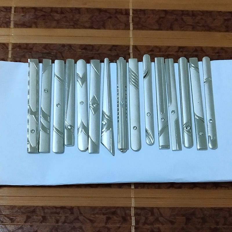 男士正装银色金属商务保安领带夹