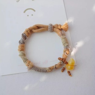 【材料包】美拉德风棉线手绳材料包可编1个成品