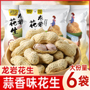 龙岩花生蒜香五香味花生米带壳炒货解馋小零食下酒菜熟花生特产