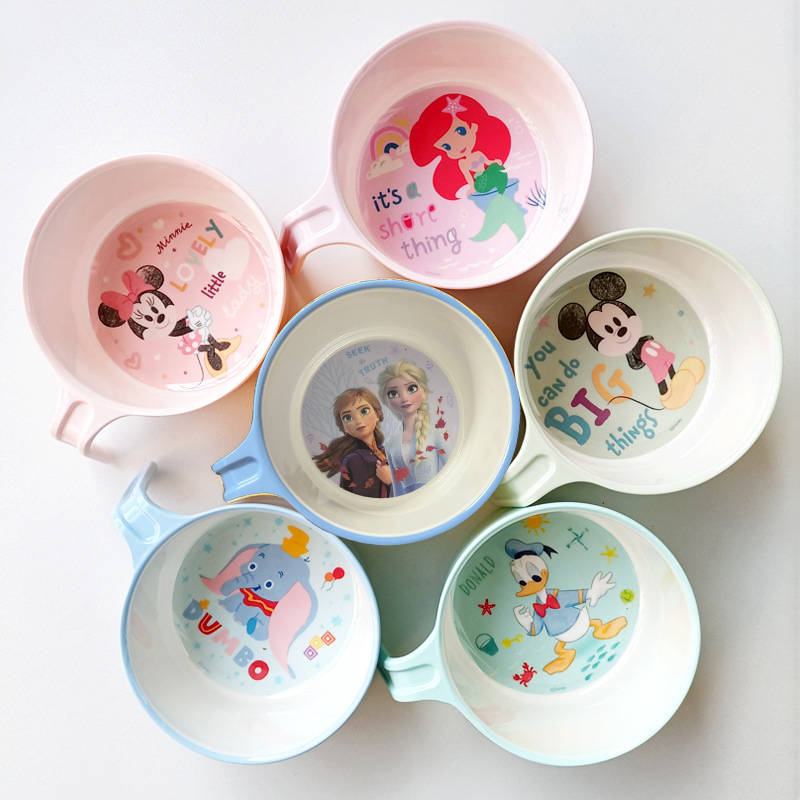 迪士尼儿童手柄碗卡通密胺
