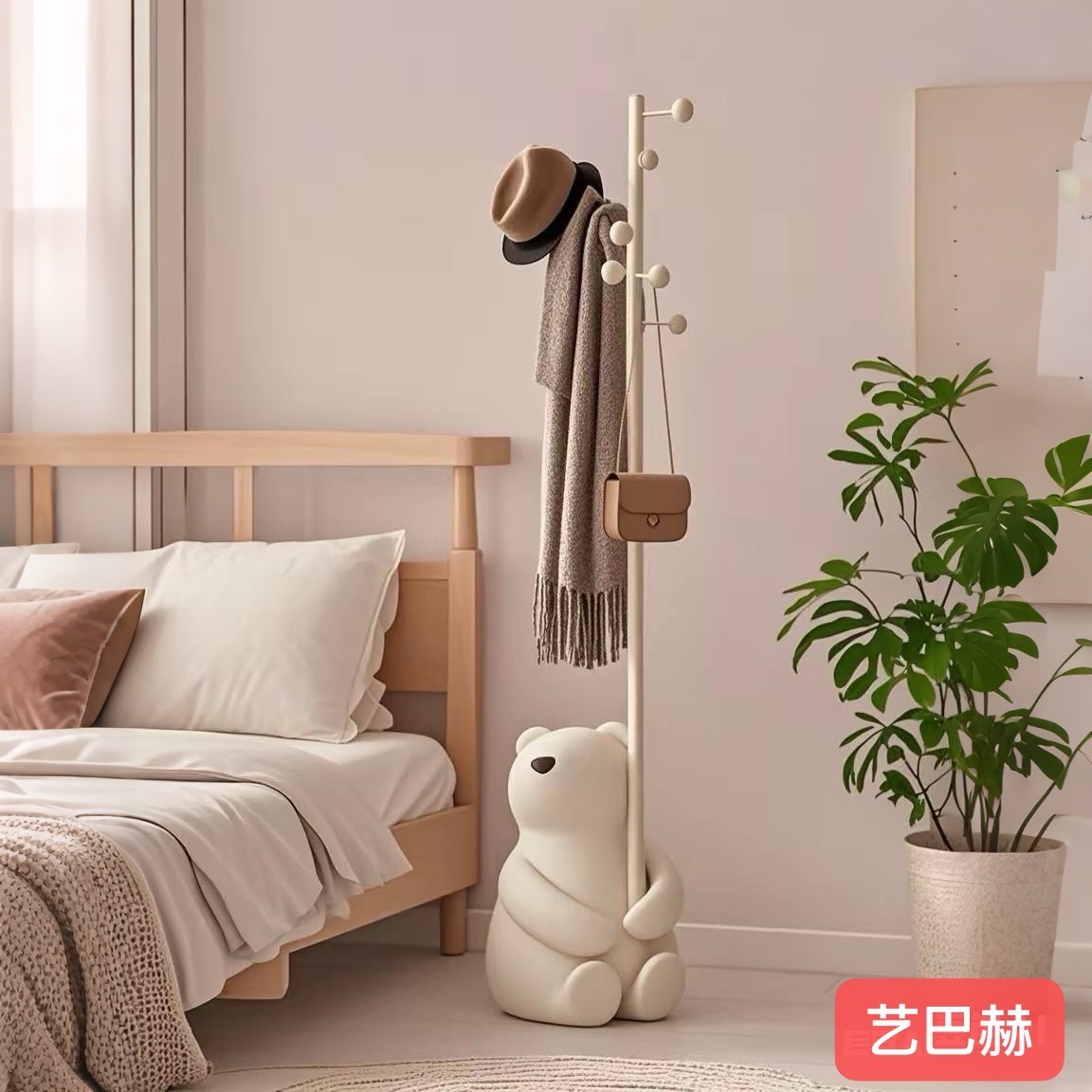 法式简约落地挂衣架卧室家用轻奢现代客厅玄关立式衣帽架挂衣架子