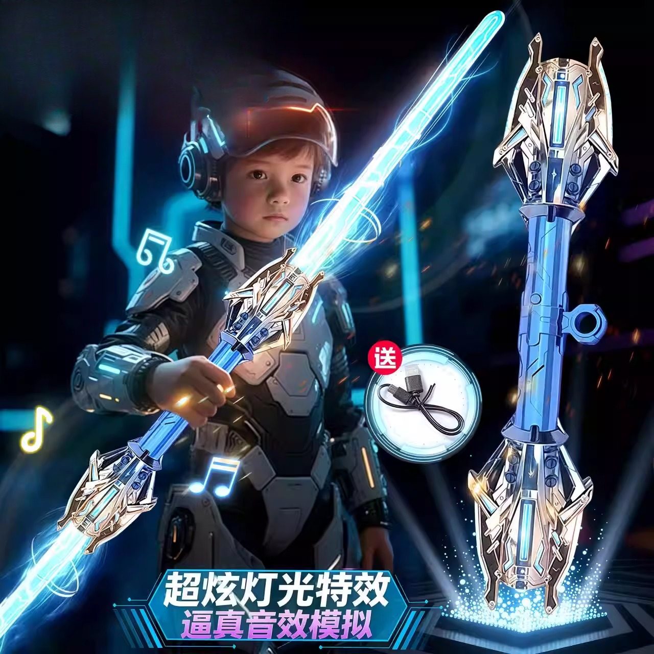双刃伸缩光剑发光激光剑七彩儿童双头剑玩具手指旋转男孩双刃剑,玩具/童车/益智/积木/模型,发光玩具,淘宝优惠券,粉丝福利购,淘宝优惠卷