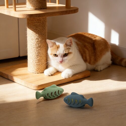猫咪漏食玩具硅胶鱼小猫猫玩具球