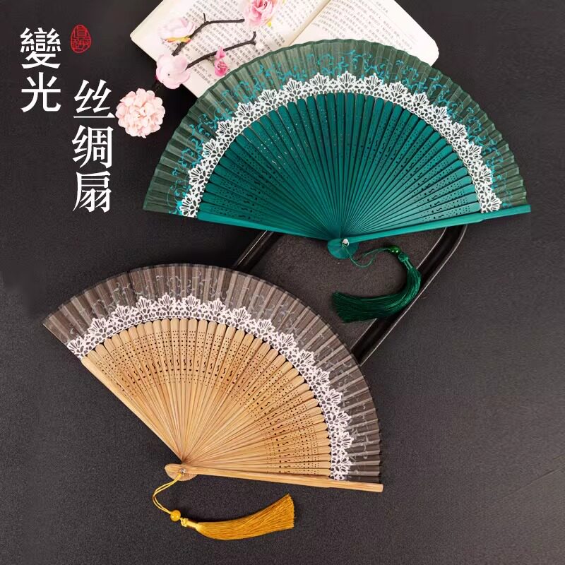 中式旗袍小折扇女士夏季随身