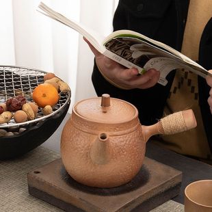 陶土特价 围炉煮茶茶壶家用室内大容量碳烤烤奶老式 陶瓷煮茶壶户外